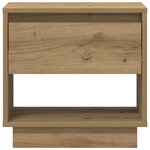 Table de chevet vidaXL en chêne artisanal 45x34x46 cm en bois d'ingénierie