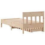 vidaXL Cadre de lit sans matelas 100x200 cm bois massif de pin