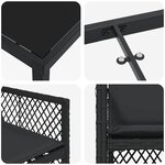 vidaXL Ensemble de salle à manger pour jardin 5 Pièces Noir polyrotin