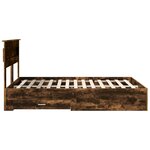 vidaXL Cadre de lit Chêne fumé 150 x 200 cm Bois d'ingénierie
