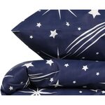 Parure de lit - housse de couette 220 x 240 + 2 taies d'oreiller 60 x 60 65 coton- Blanc