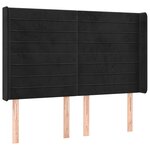vidaXL Sommier à lattes de lit matelas et LED Noir 140x190 cm Velours
