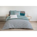 Parure de couette 240 x 260 cm : Housse de couette + 2 taies d'oreiller - 100  Coton - Vert émeraude