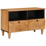 vidaXL Meuble TV Marron clair 70 x 33 x 46 cm bois de manguier massif
