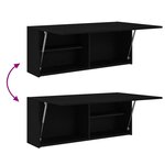 vidaXL Armoire murale de bain noir 100x25x40 cm bois d'ingénierie