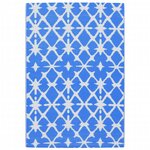 vidaXL Tapis d'extérieur ARAKIL bleu et blanc 140x200 cm PP