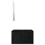 vidaXL Ensemble de meubles salle de bain 2 Pièces noir bois d'ingénierie