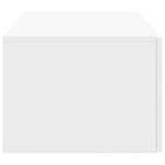 vidaXL Meuble TV mural Montage mural Blanc brillant 59 5 x 41 x 30 cm