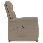 vidaXL Fauteuil inclinable électrique Taupe Similicuir daim