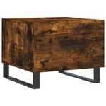 vidaXL Tables basses 2 Pièces chêne fumé 50x50x40 cm bois d'ingénierie
