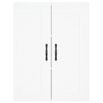 vidaXL Armoires murales 2 Pièces blanc bois d'ingénierie