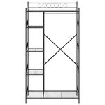 vidaXL Armoire Ouverte avec étagère Noir 100 x 43 x 188 cm Acier