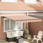 vidaXL Auvent Rétractable Multicolore 350 x 250 cm Polyester et Acier