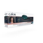 CALOR CF5820C0 Brosse lissante POWER STRAIGHT - Pour cheveux frisés a crépus - Lissage facile et rapide - Bleu canard