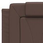 vidaXL Coussin de tête de lit marron 120 cm similicuir