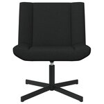 vidaXL Chaise pivotante Noir Tissu  Métal Standard Pivotante