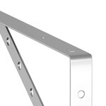 vidaXL Supports d'étagères 4 Pièces 40x2 5x25 cm argenté acier inoxydable
