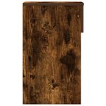 vidaXL Table de chevet avec tiroir chêne fumé 20x36x60 cm