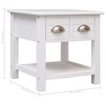 vidaXL Table d'appoint Blanc 40x40x40 cm Bois de Paulownia