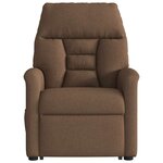 vidaXL Fauteuil inclinable électrique marron tissu