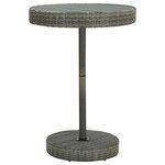 vidaXL Ensemble de bar jardin 5 Pièces gris poly rotin/bois massif acacia