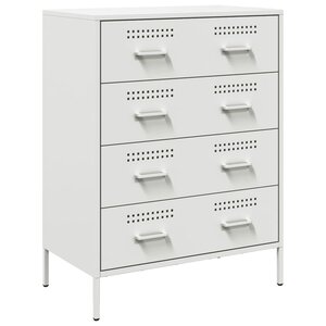 vidaXL Buffet blanc 68x39x89 cm acier
