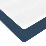 vidaXL Cadre de lit avec matelas Bleu 90 x 200 cm tissu