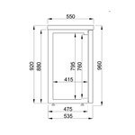 Arrière-bar - 2 portes vitrées - combisteel - r290 - acier inoxydable2320vitrée/battante 1380x550x950mm