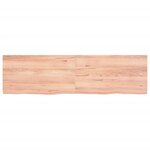 vidaXL Étagère murale marron clair bois chêne massif traité