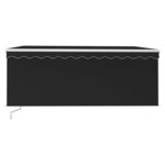 vidaXL Auvent manuel rétractable avec store et LED 3x2 5 m Anthracite