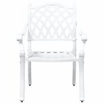 vidaXL Ensemble de tables de jardin 5 Pièces Blanc 80 x 80 x 75 cm