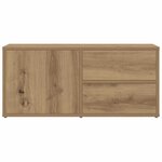 vidaXL Meuble TV chêne artisanal 80x34x35 5 cm bois d'ingénierie