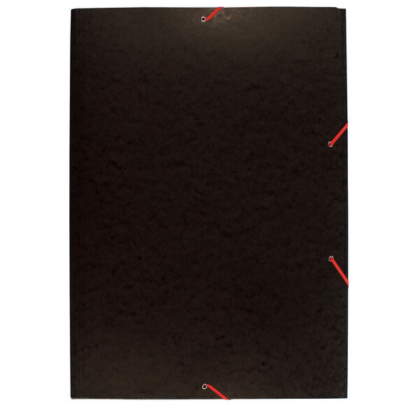 Chemise 3 Rabat Carte Lustrée A2 NOIR x 10 EXACOMPTA