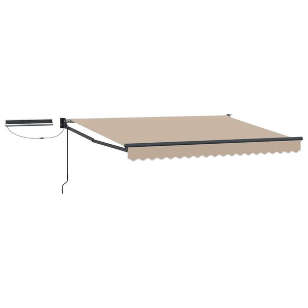 vidaXL Auvent rétractable électrique Beige et Anthracite 3 5 x 2 m