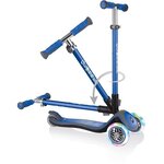 GLOBBER Trottinette Elite Deluxe Lights 3 roues - Bleu marine