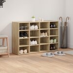 vidaXL Cabinet à chaussures avec étagère avec stockage Chêne sonoma 103x30x51 cm