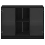 vidaXL Buffet Chêne noir 102 x 37 x 75 5 cm Bois d'ingénierie