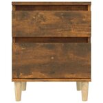 vidaXL Table de chevet Chêne fumé 40x35x50 cm