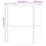vidaXL Lit de jardin surélevé marron avec aspect bois 80x80x81 cm en acier