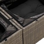 Ensemble de canapé de jardin vidaXL 13 pièces avec coussins gris en polyrotin acacia