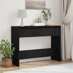 vidaXL Table console Chêne noir 100 x 35 x 76 5 cm Bois d'ingénierie