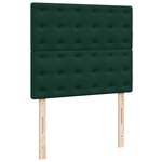 vidaXL Sommier à lattes de lit avec matelas vert foncé 120x190 cm