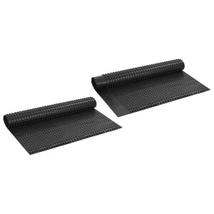 vidaXL Feuille de drainage nervurée 2 pièces Noir 1 x 20 m HDPE
