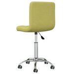 vidaXL Chaise pivotante de salle à manger Vert Tissu