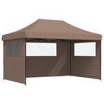 vidaXL Tente de fête 292 x 440 x 315 cm Marron Tissu Oxford
