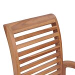 vidaXL Chaises à dîner 4 Pièces avec coussins beige Bois de teck solide