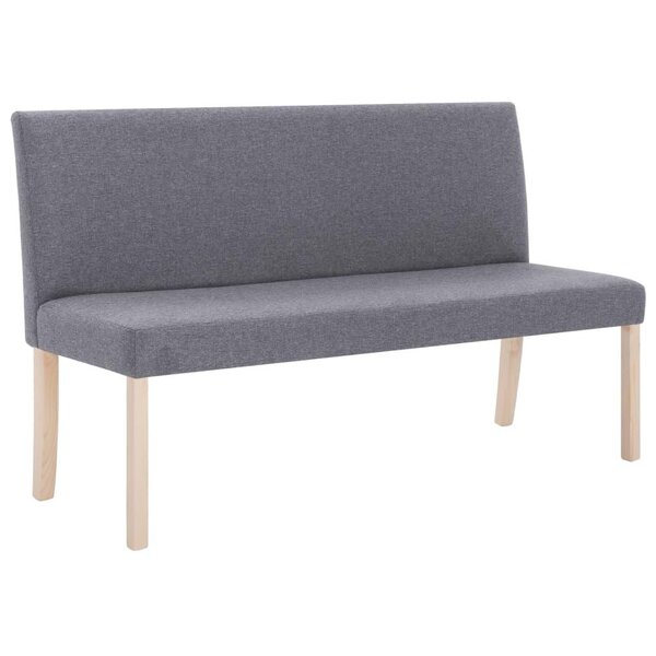 Banquette pouf tabouret meuble banc 139 5 cm gris clair polyester 3002101