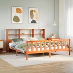 vidaXL Lit bibliothèque sans matelas cire marron 180x200 cm pin massif