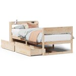 vidaXL Cadre de lit sans matelas 90x190 cm bois de pin massif
