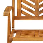 vidaXL Chaises de jardin inclinables lot de 3 bois massif d'acacia
